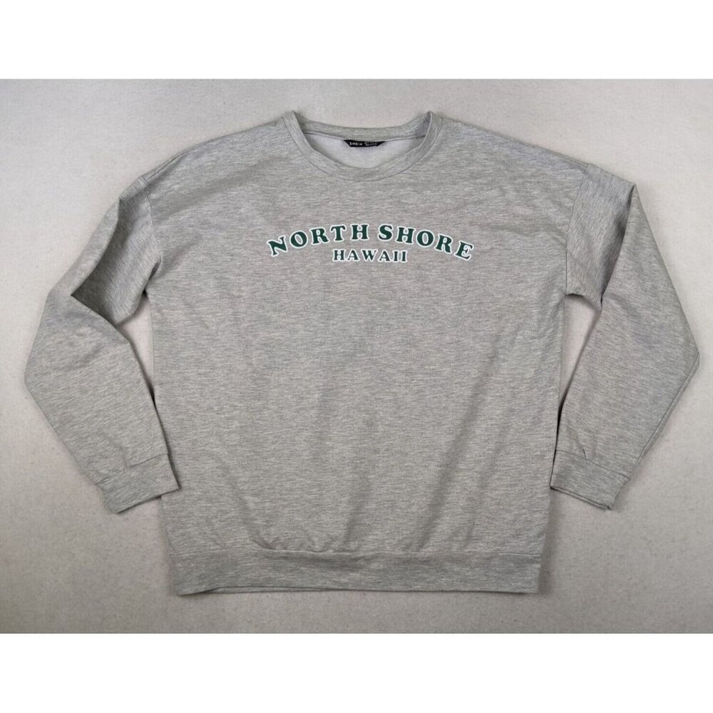 NORTH SHORE HAWAII - WOMEN'S GRAY LONG SLEEVE T-SHIRT TOP - SHEIN - SIZE M